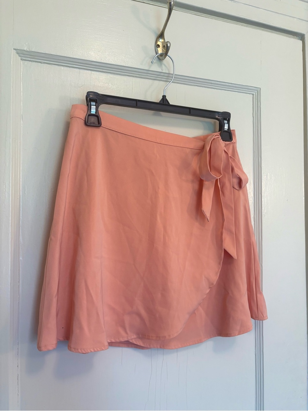 Women’s Peach Wrap Skirt with Side Tie